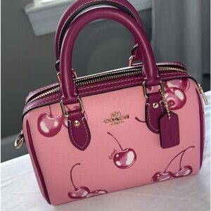 Coach Mini Rowan Crossbody With Cherry Print